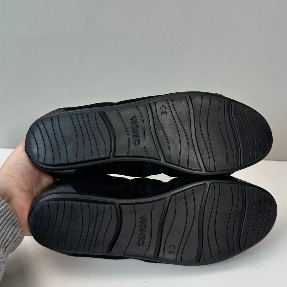 Vionic Prim‎ Tina Cap Toe Ballet Flats Black Size 8